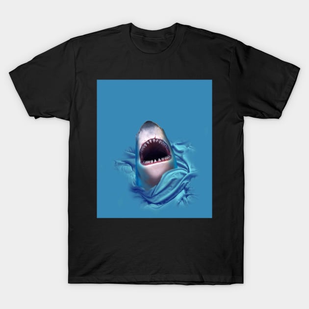 Shark Face T-Shirt by Random Galaxy